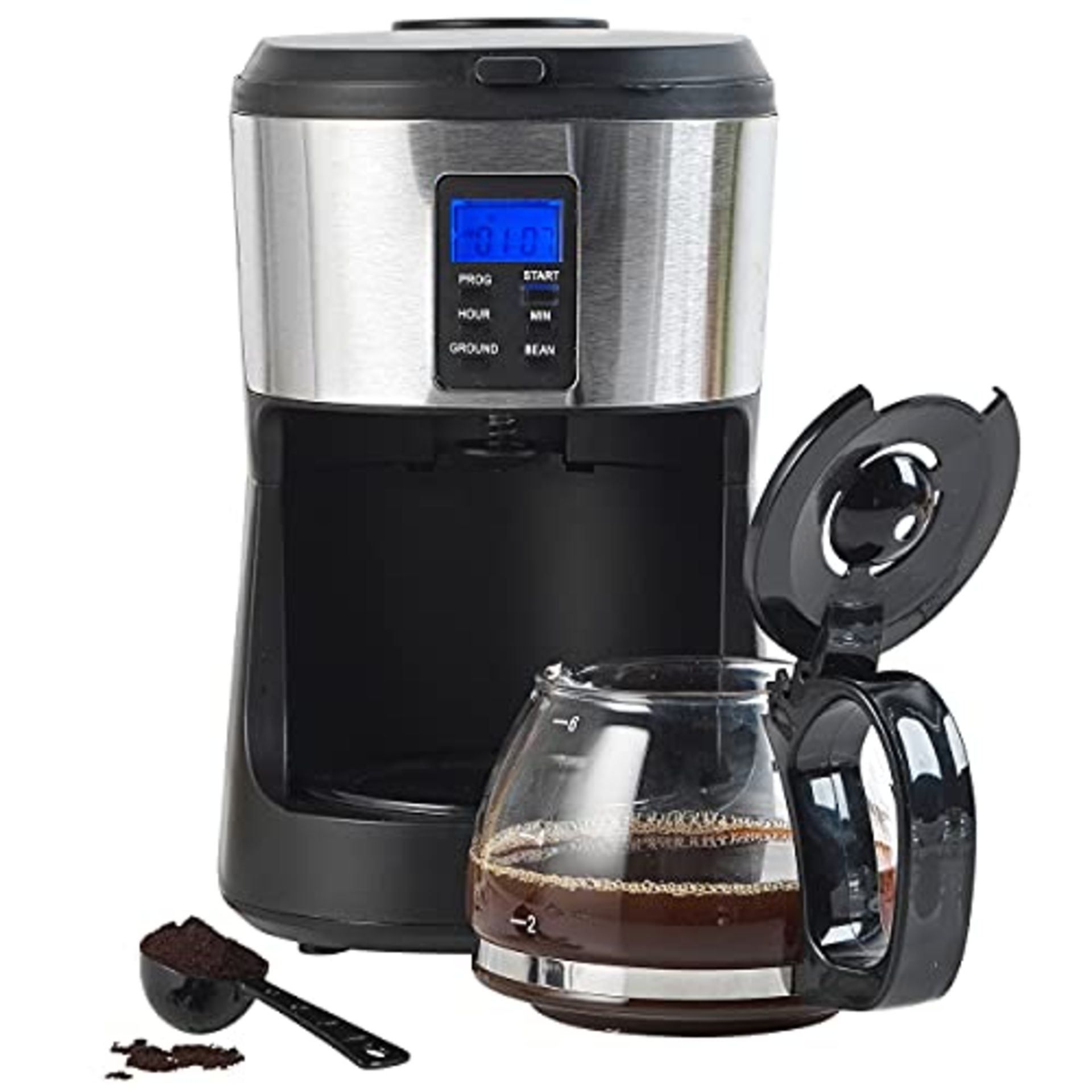RRP £51.00 Salter EK4368 Bean to Jug Coffee Machine  Electric Coffee Grinder, 750ml Filter Cof