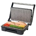 Salter EK2009 Marblestone Electric Health Grill & Panini Press - Non-Stick Plates, Mul