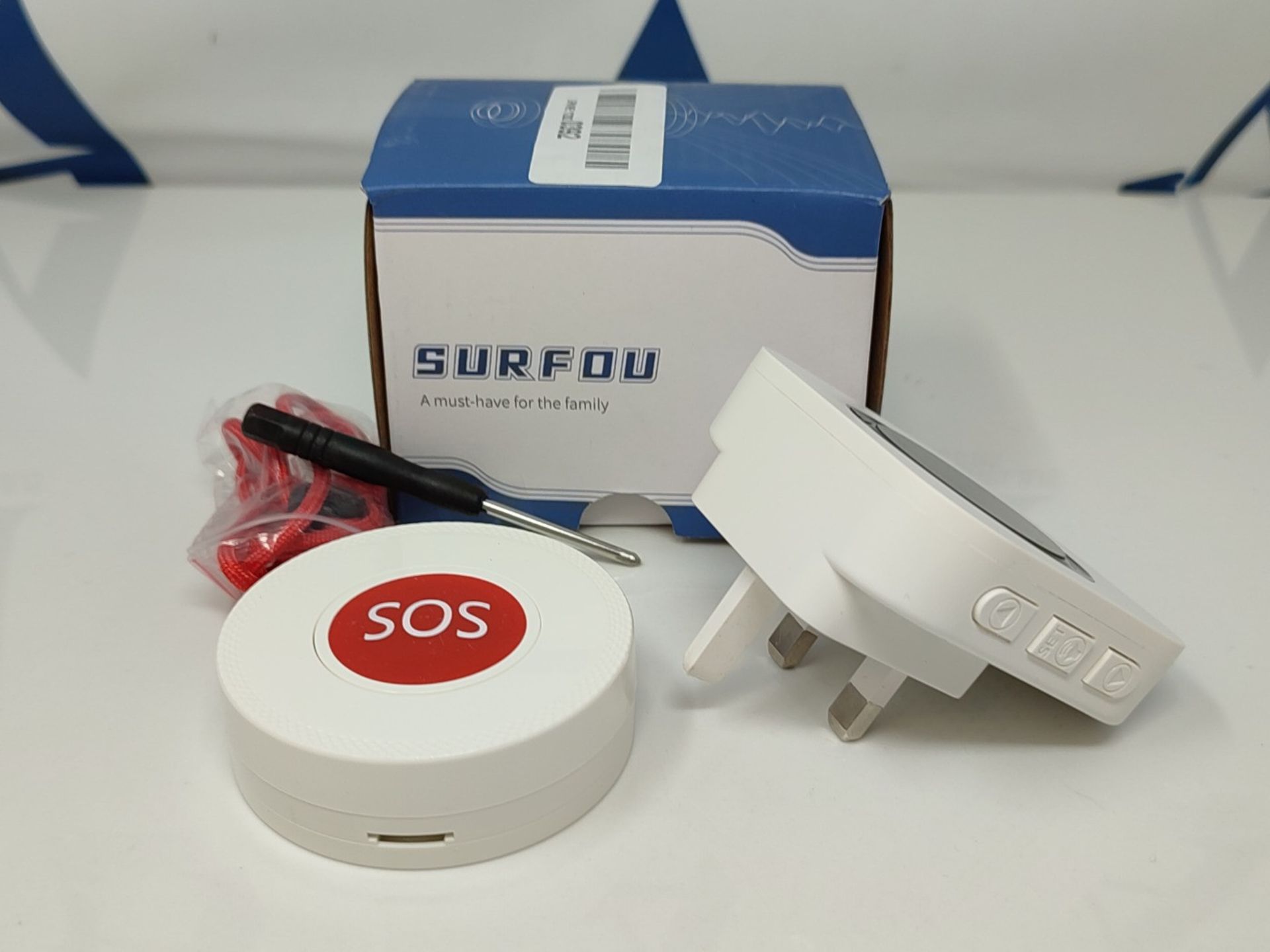 Wireless Caregiver Pager, SOS Call Button Suresafe Personal Alarms for Elderly, 1,000f - Image 3 of 3