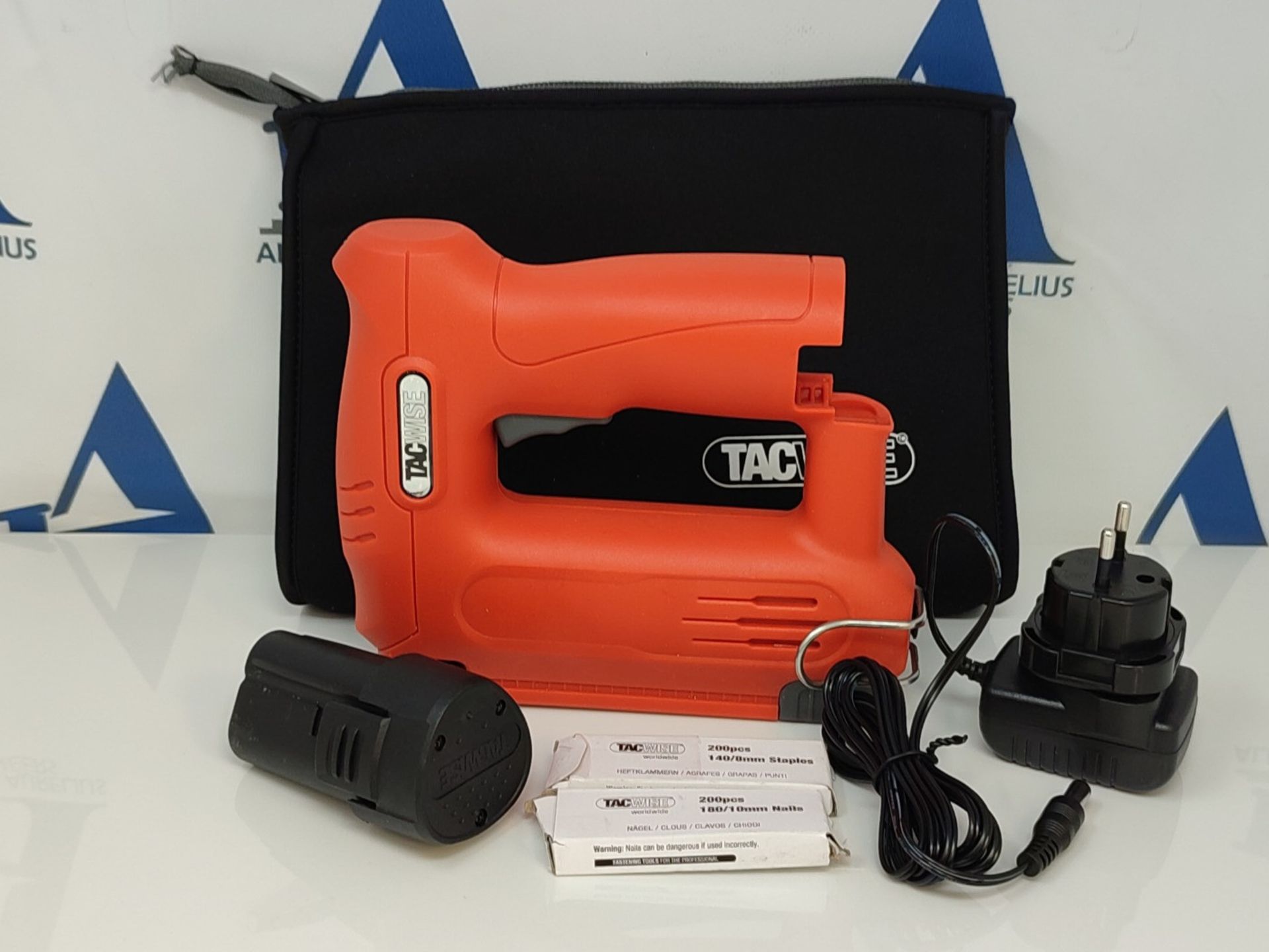 Tacwise 1586 140-180EL Cordless 12V Staple/Nail Gun with Storage Bag, 200 Staples & Na - Image 3 of 3