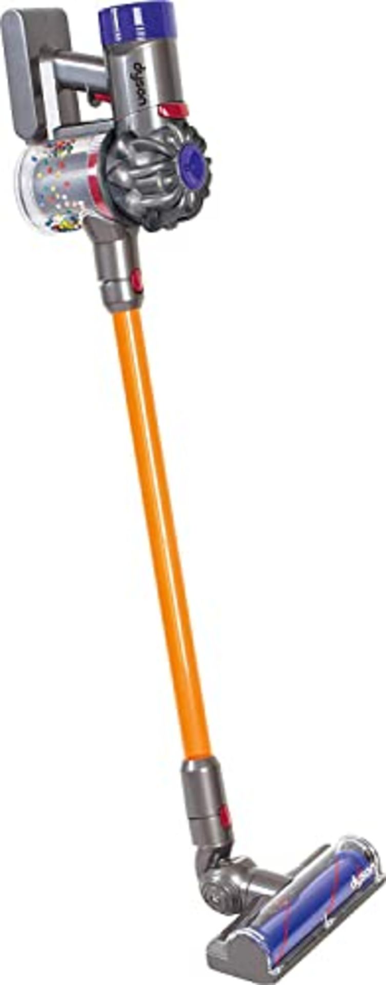 Casdon Dyson Toys. Cordless Vacuum Cleaner. Purple and Orange Interactive Toy Replica