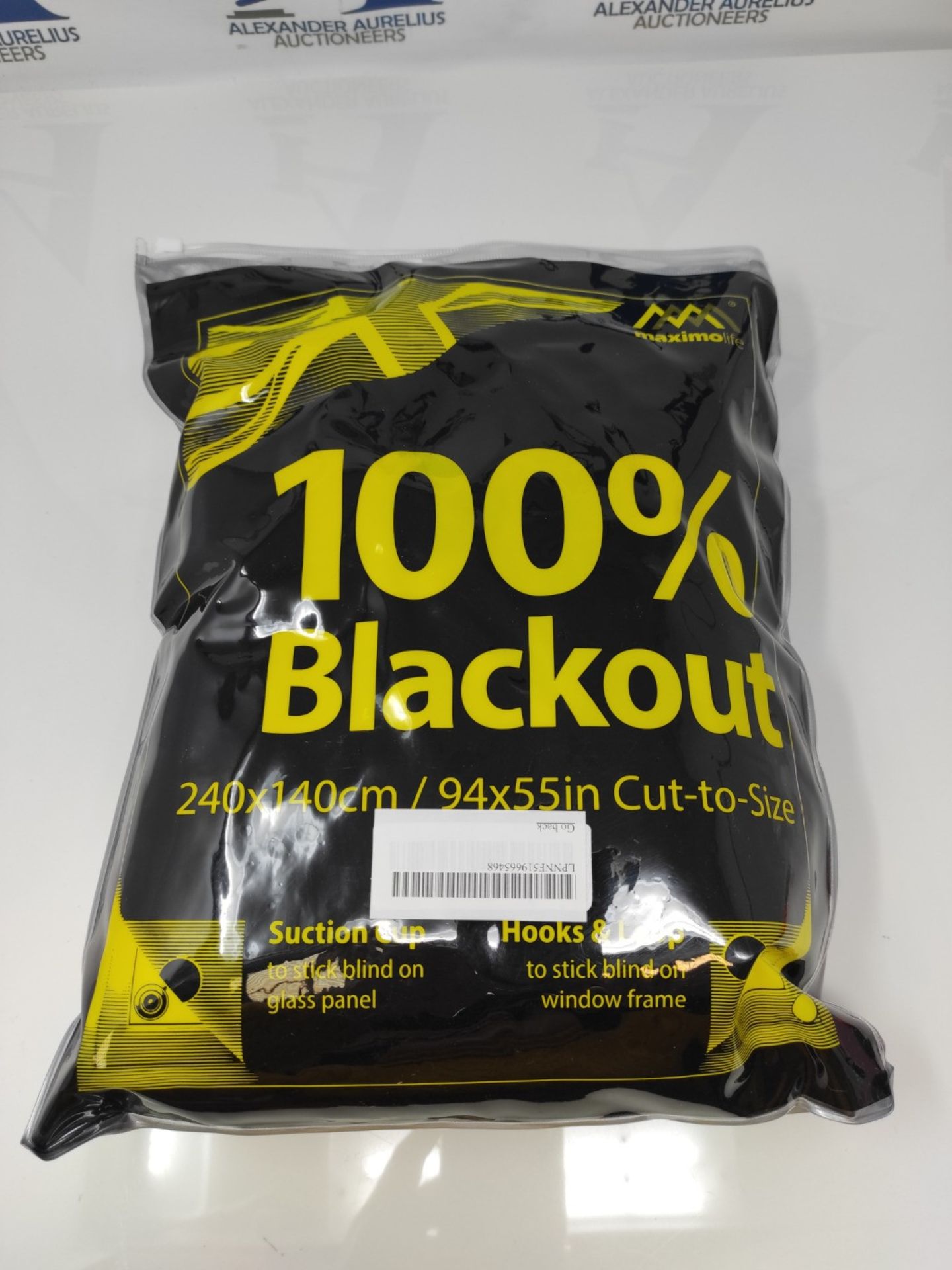 MaximoLife® Simply 100% Blackout | Blackout Blind for Any Window up to 240x140cm | 24