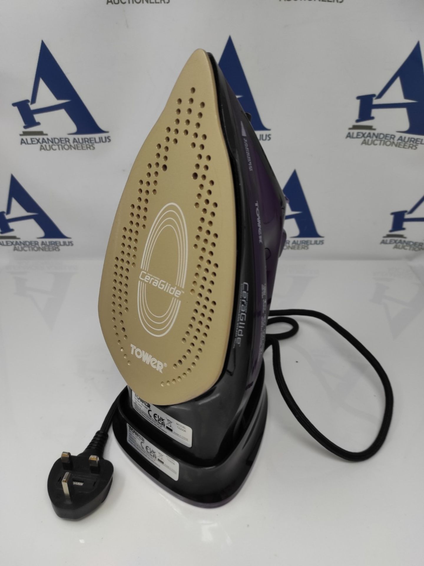 Tower T22008 CeraGlide Cordless Steam Iron with Ceramic Soleplate and Variable Steam F - Bild 2 aus 2