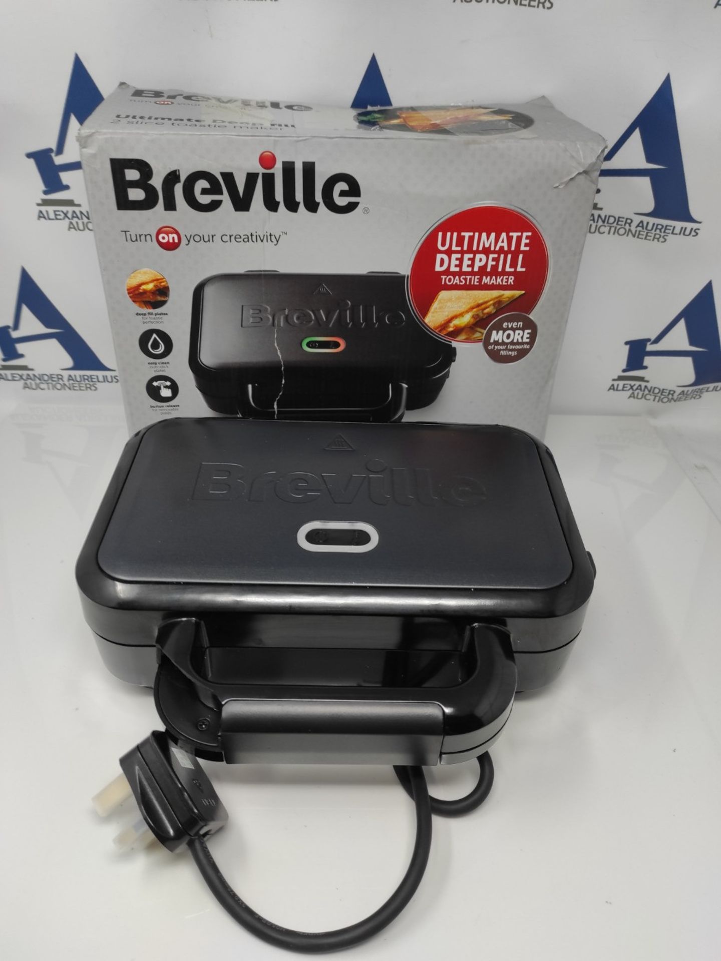 Breville Ultimate Deep Fill Toastie Maker | 2 Slice Sandwich Toaster | Removable Non-S - Image 2 of 3