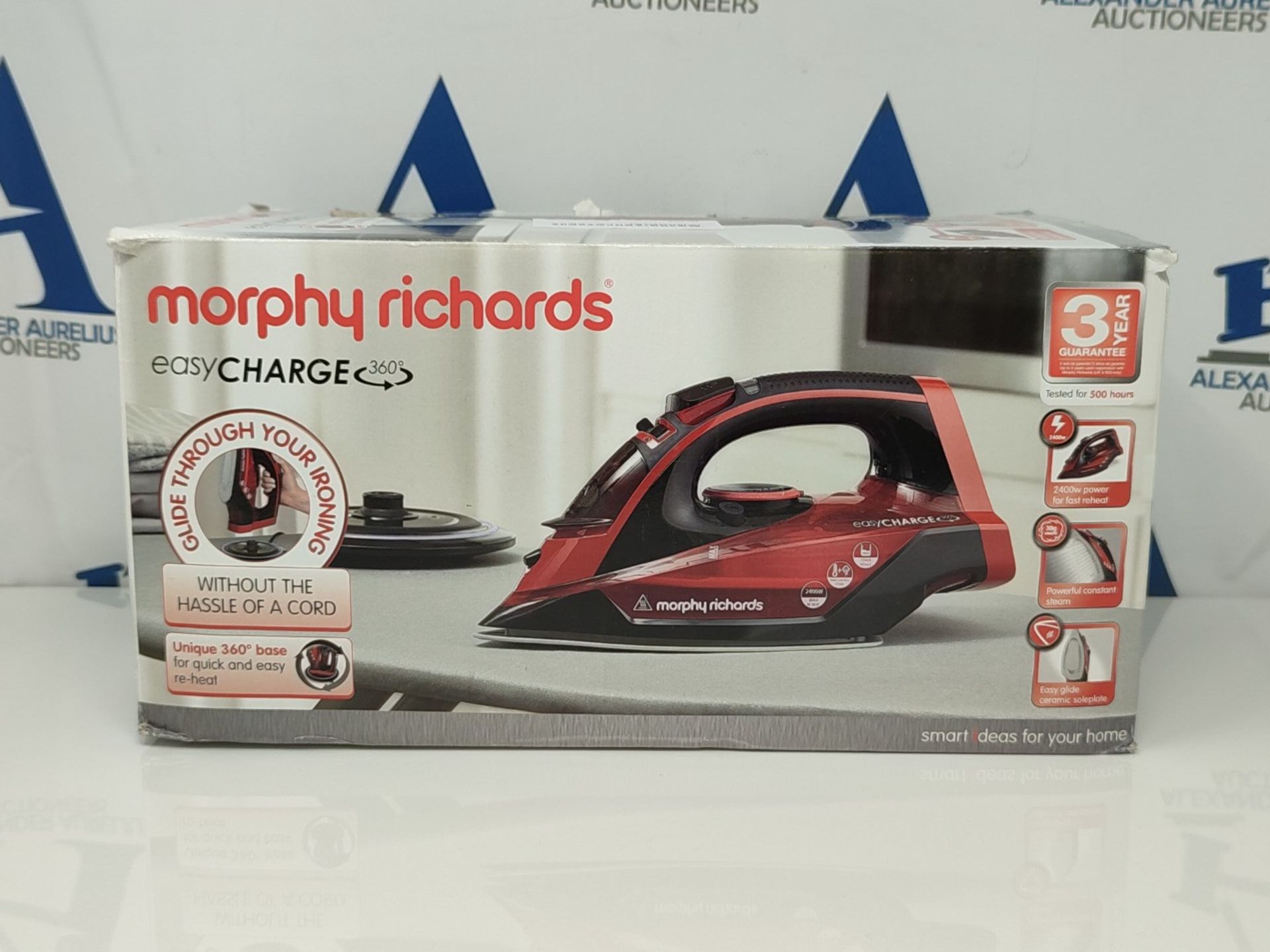 Morphy Richards EasyCHARGE Cordless Iron, Precision Tip, Ceramic Soleplate, Anti Scale - Image 2 of 3