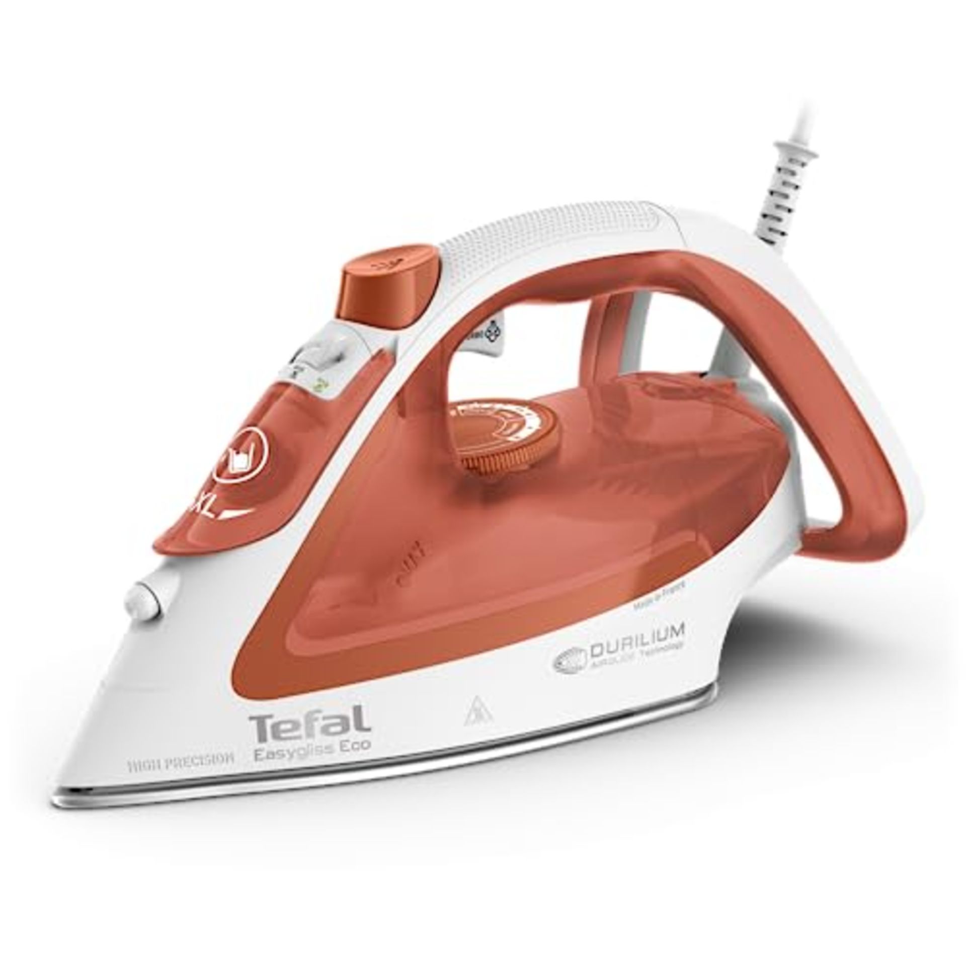 RRP £64.00 Tefal Easygliss Eco FV5782 Steam Iron  2800W / White & Terracotta