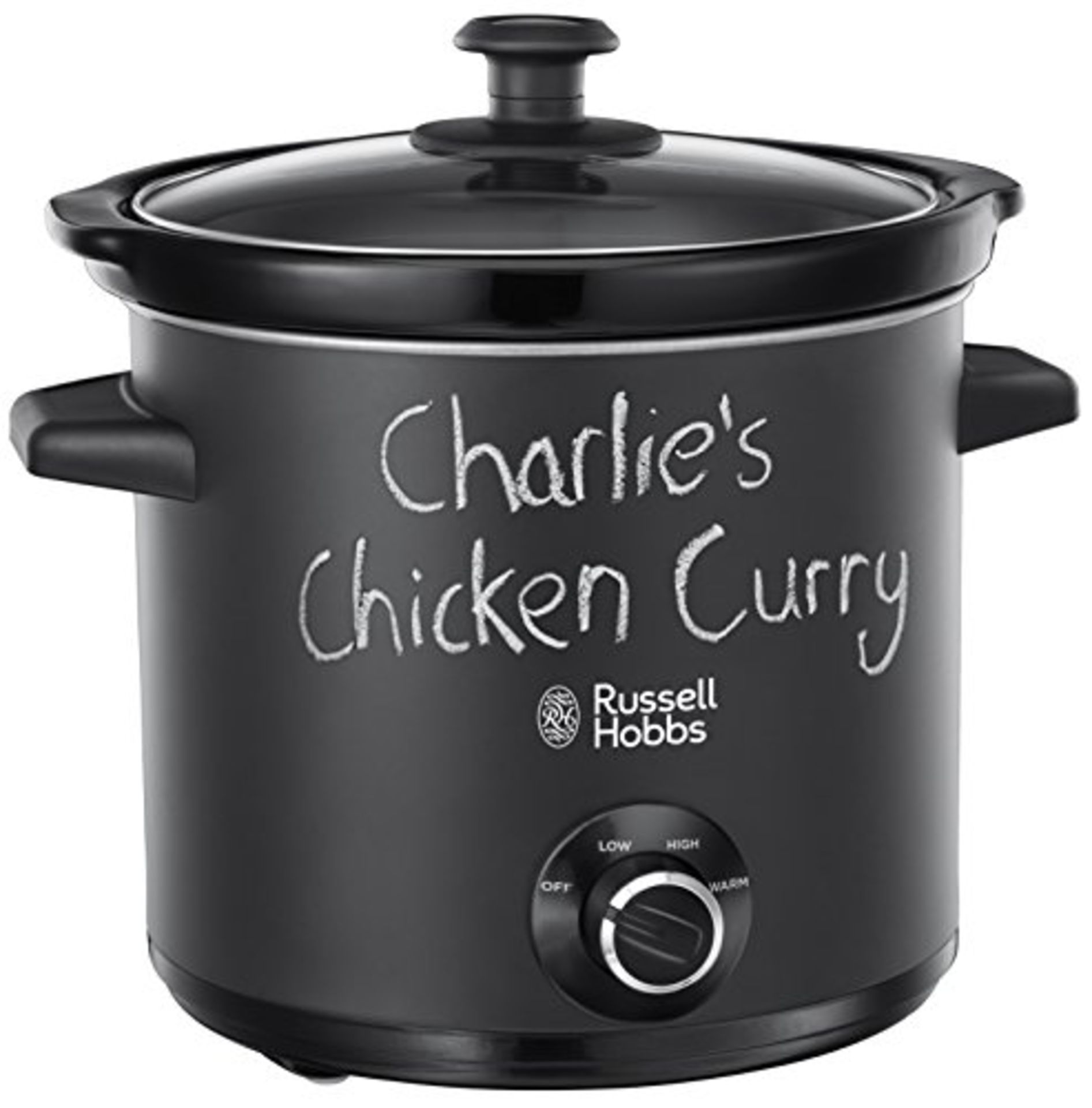 Russell Hobbs 24180 Chalkboard Slow Cooker, 3.5 L, Black