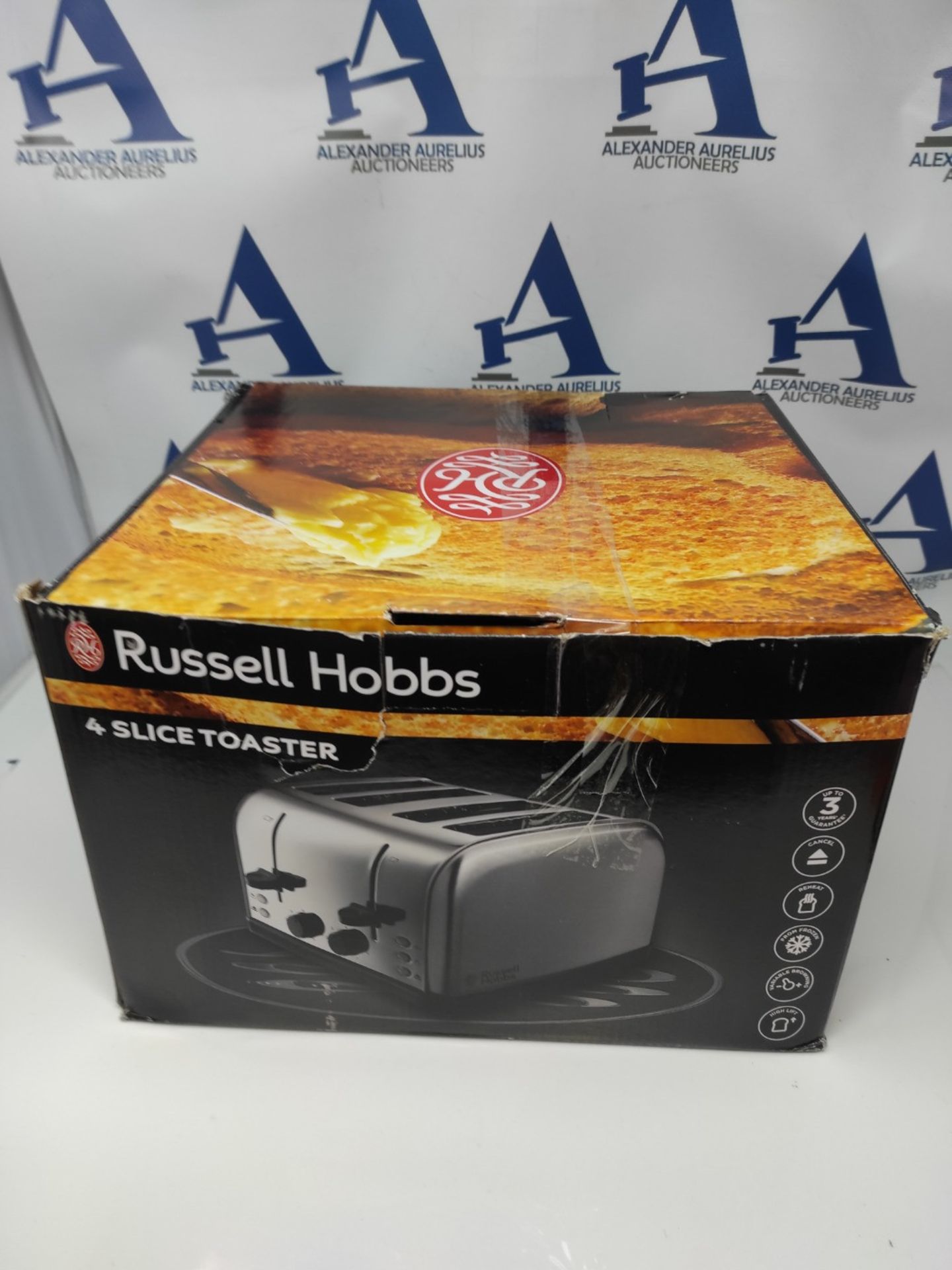 Russell Hobbs 18790 Futura 4-Slice Toaster, 1500 W, Stainless Steel Silver, Four Slice - Image 2 of 3