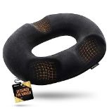 iMedic Donut Cushion for Women - 1x Black Seat Cushion for Haemorrhoids & Postnatal Pa