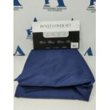 Imperial Rooms Double Duvet Cover Set  Brushed Microfiber Plain Navy Bedding Bed Se