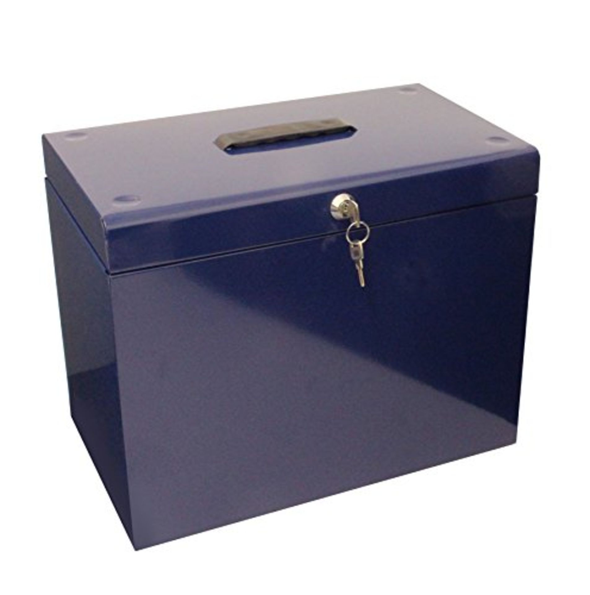 Cathedral Metal A4 File Box - Blue Home