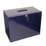 Cathedral Metal A4 File Box - Blue Home