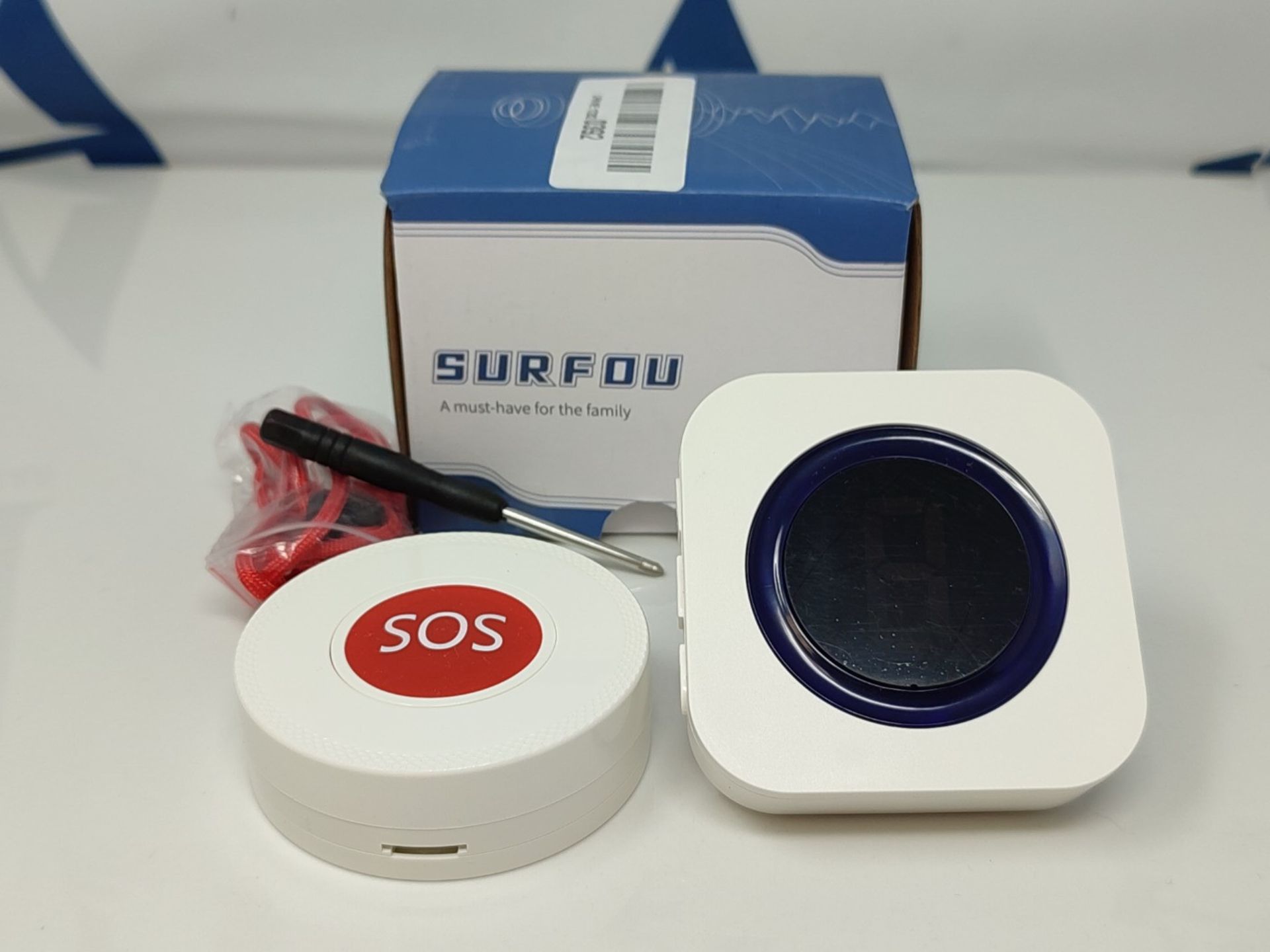 Wireless Caregiver Pager, SOS Call Button Suresafe Personal Alarms for Elderly, 1,000f - Image 2 of 3