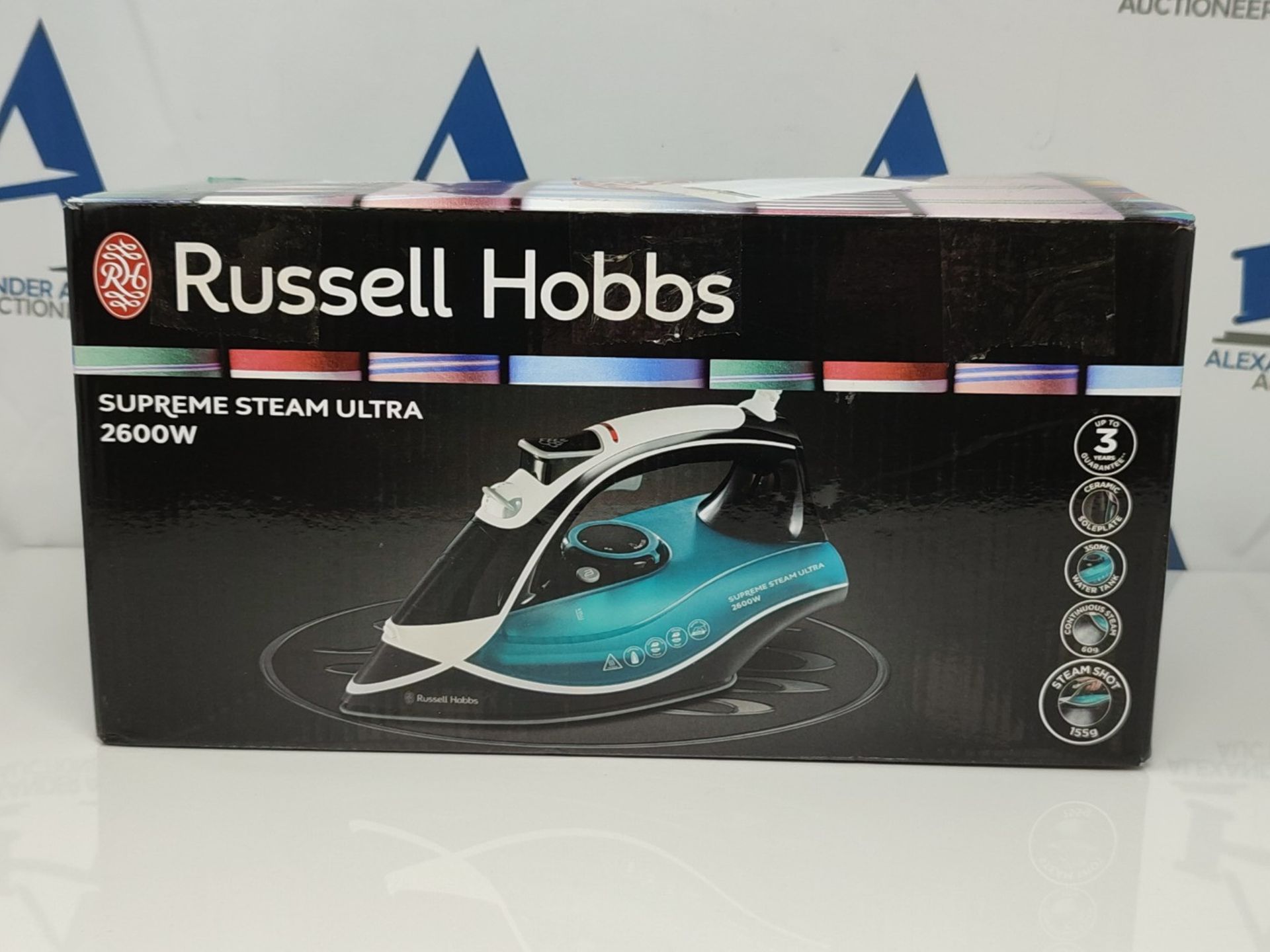 Russell Hobbs Supreme Steam Traditional Iron 23260, 2600 W - Teal/Black - Image 2 of 3