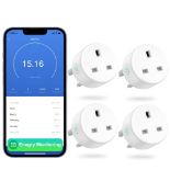 GHome Smart Plug with Energy Monitoring, 13A WiFi Plug Works with Alexa and Google Hom