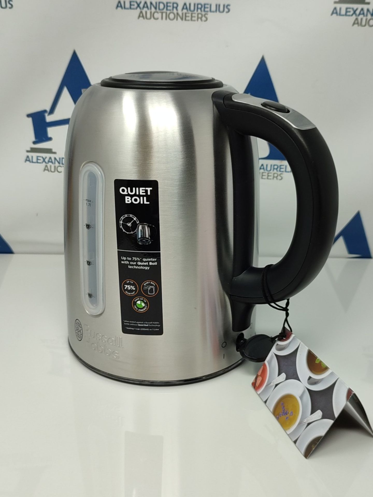 Russell Hobbs 20460 Quiet Boil Kettle, Brushed Stainless Steel, 3000W, 1.7 Litres - Bild 3 aus 3