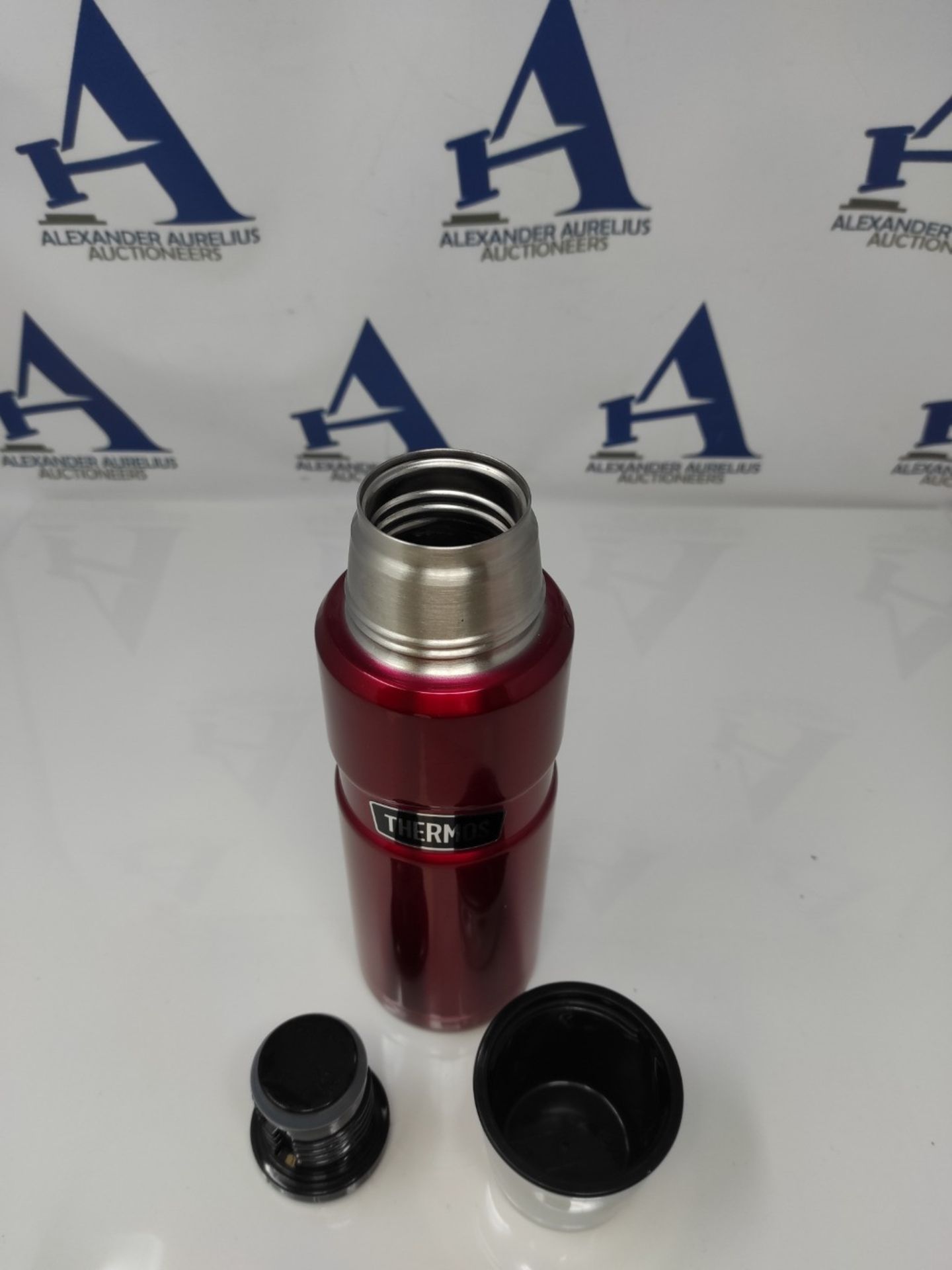 Thermos Stainless King Flask, Red, , Cranberry Red, 470 ml - Image 3 of 3