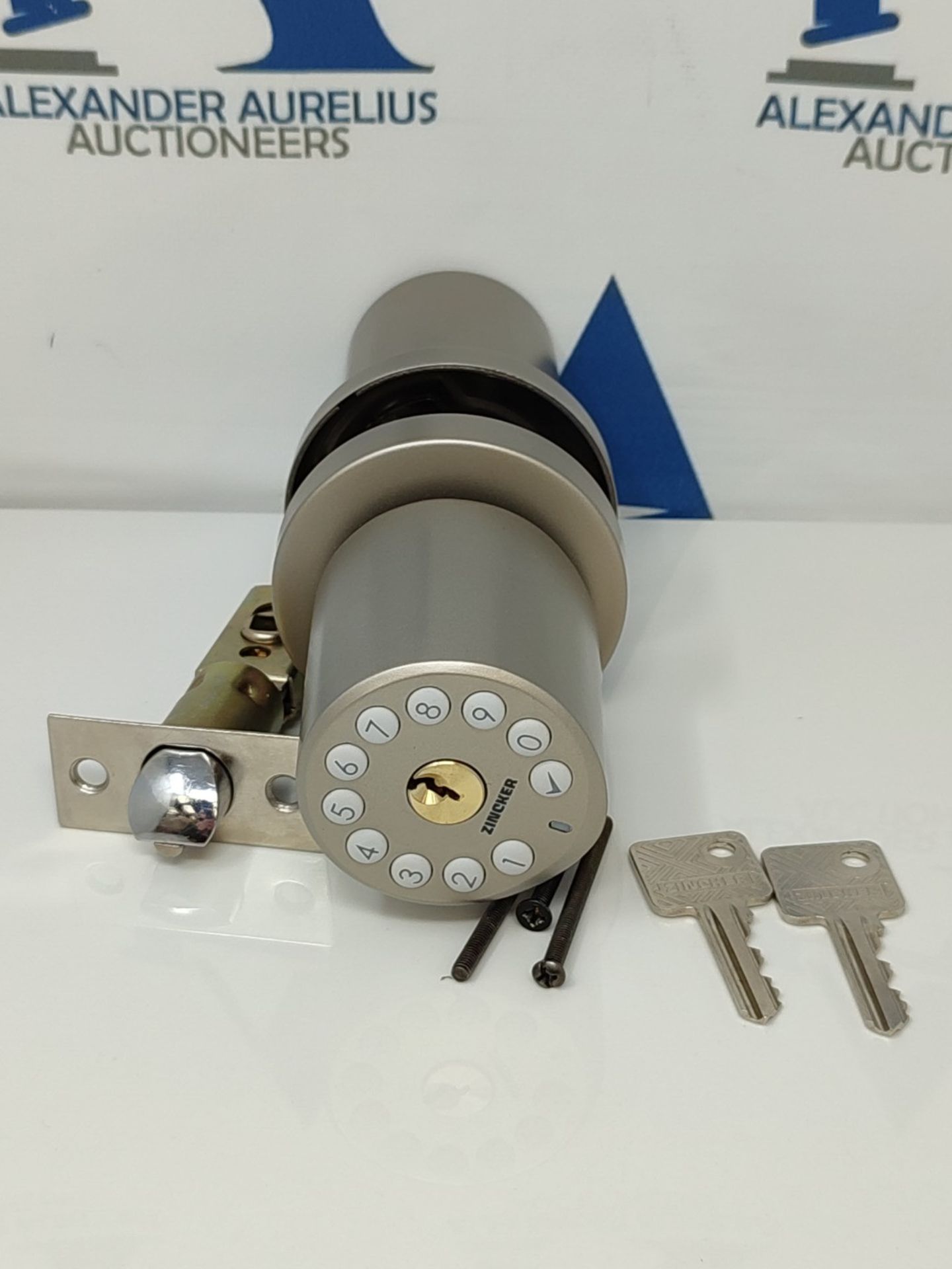 Zincker Door Handle with Lock and Key Pad Door Knob Child Proof Keyless Privacy Knob S - Image 2 of 2