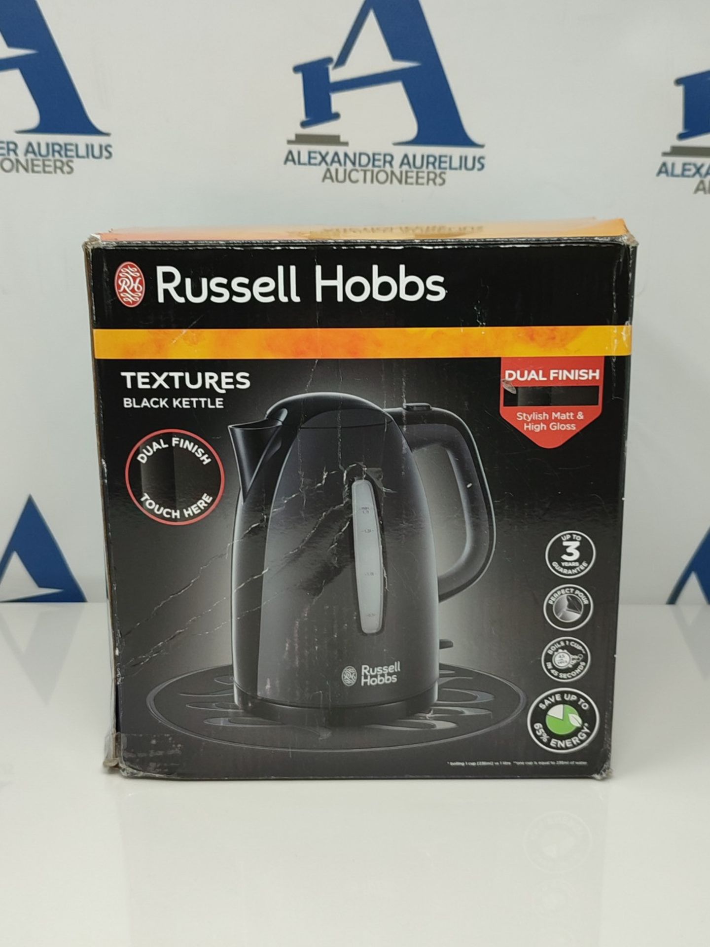 Russell Hobbs Textures Plastic Kettle 21271, 1.7 L, 3000 W - Black - Bild 2 aus 3