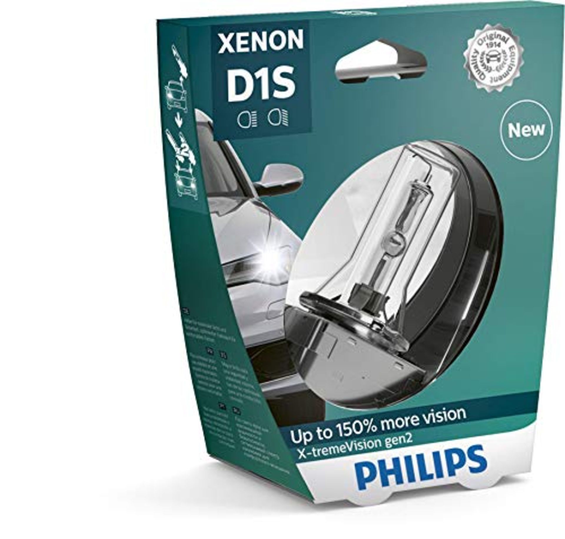 RRP £65.00 Philips 85415XV2S1 X-tremeVision gen2 Xenon headlight bulb D1S, single blister
