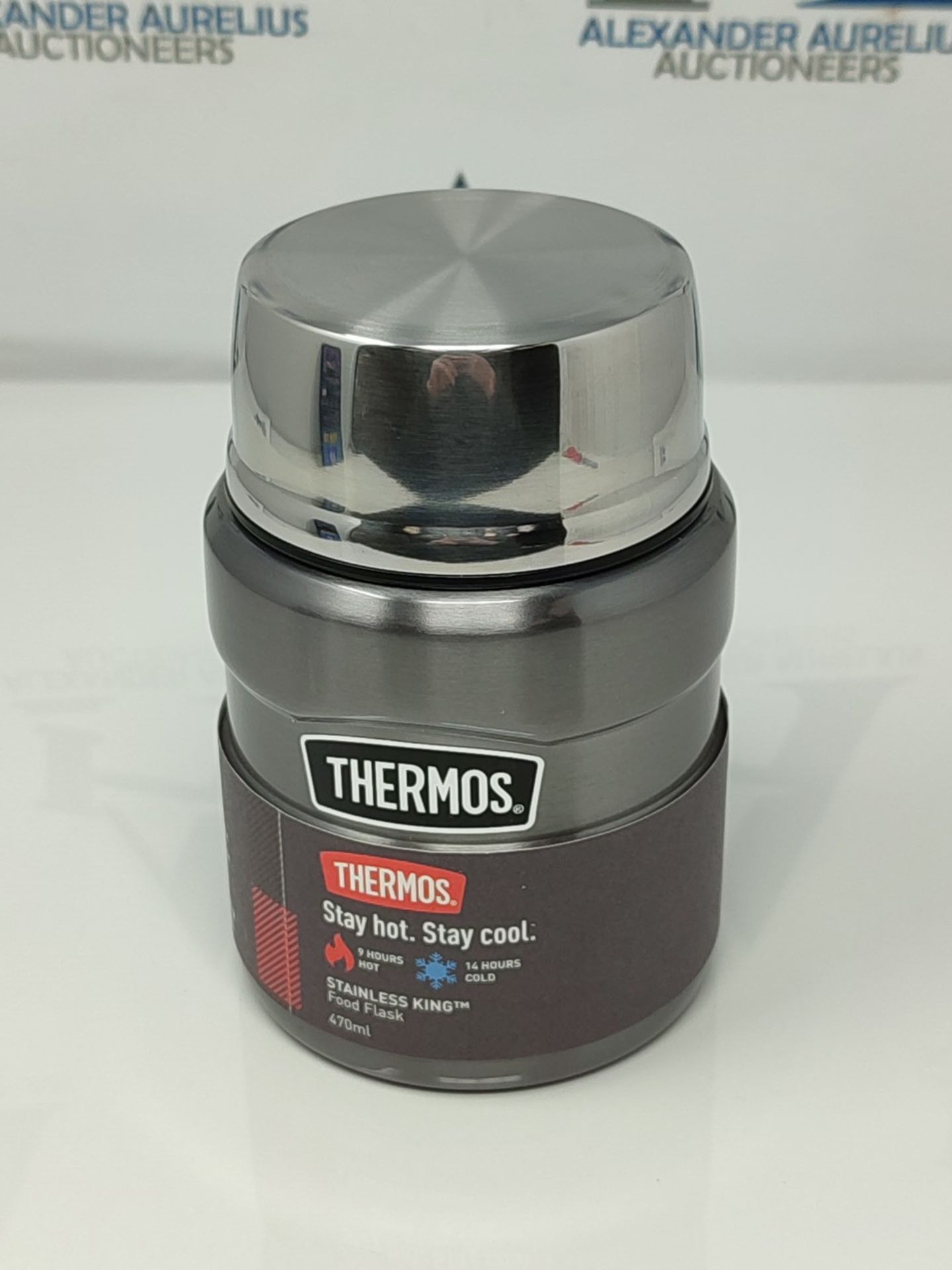 Thermos Stainless King Food Flask, Gun Metal, 470 ml, 105053 - Image 2 of 3