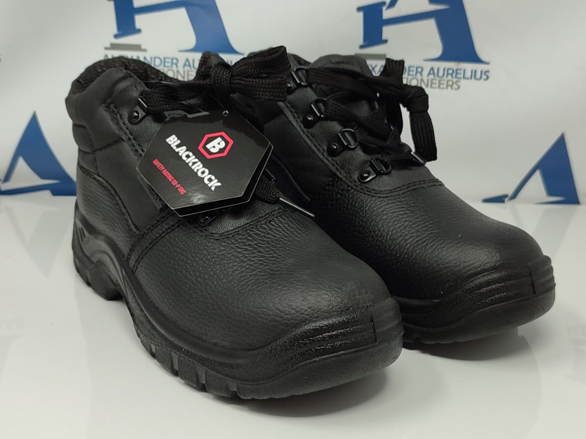 Blackrock SB-P SRC Safety Chukka Work Boots, Mens Womens Steel Toe Cap Black Leather, - Image 2 of 3