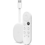 RRP £57.00 [INCOMPLETE] Chromecast with Google TV (4K) Snow  Streaming entertainment on your T