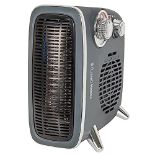 Russell Hobbs 1800W/1.8KW Electric Heater, Retro Horizontal/Vertical Fan Heater in Gre