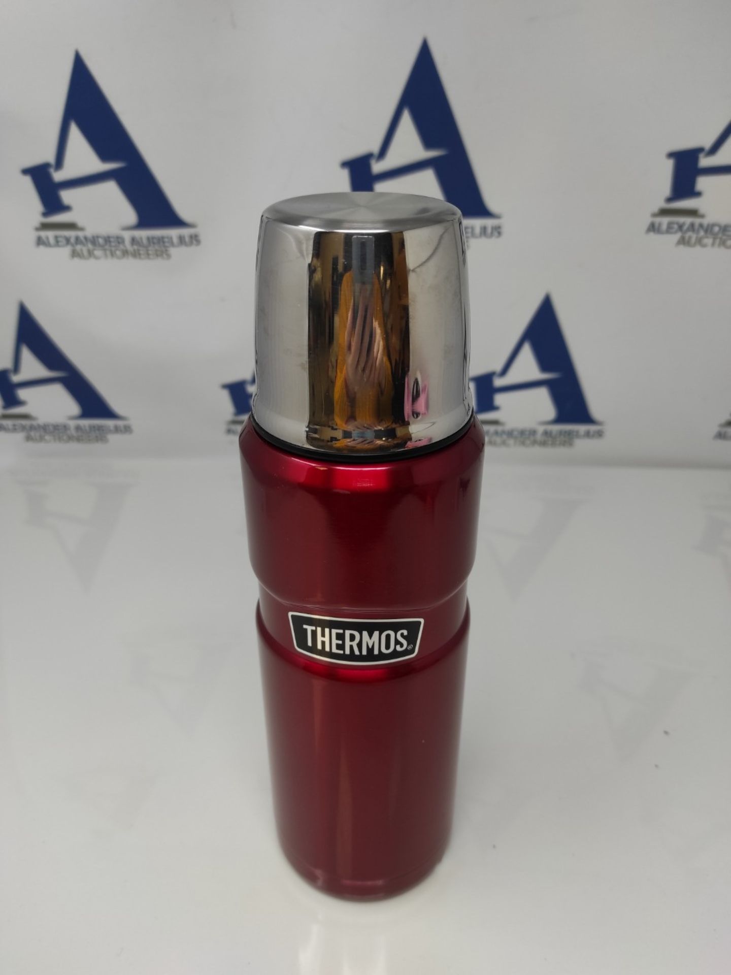 Thermos Stainless King Flask, Red, , Cranberry Red, 470 ml - Image 2 of 3