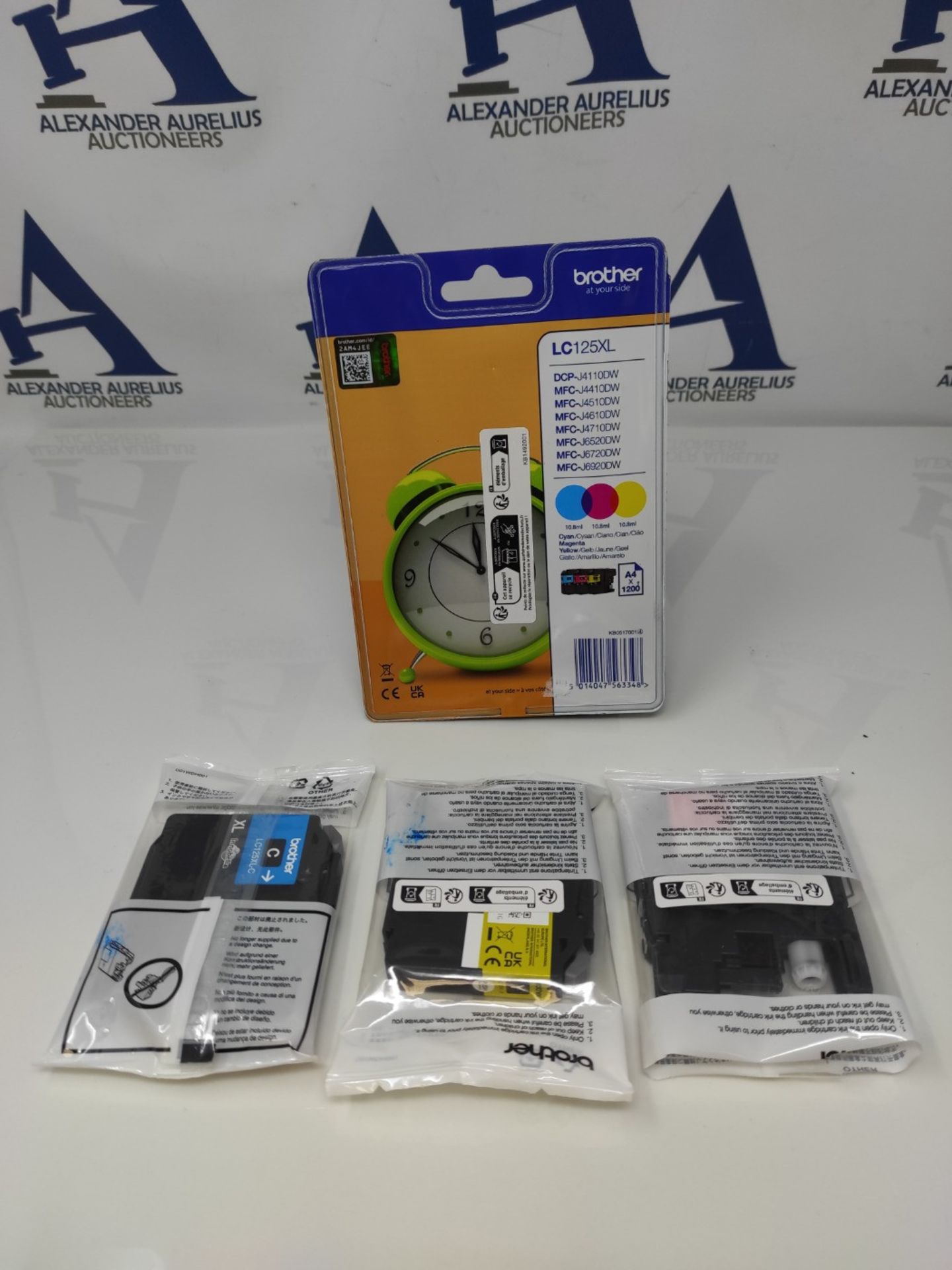 RRP £51.00 Brother LC-125XL Cyan/Magenta/Yellow High Yield Inkjet Cartridges (Pack of 3) - Bild 2 aus 2