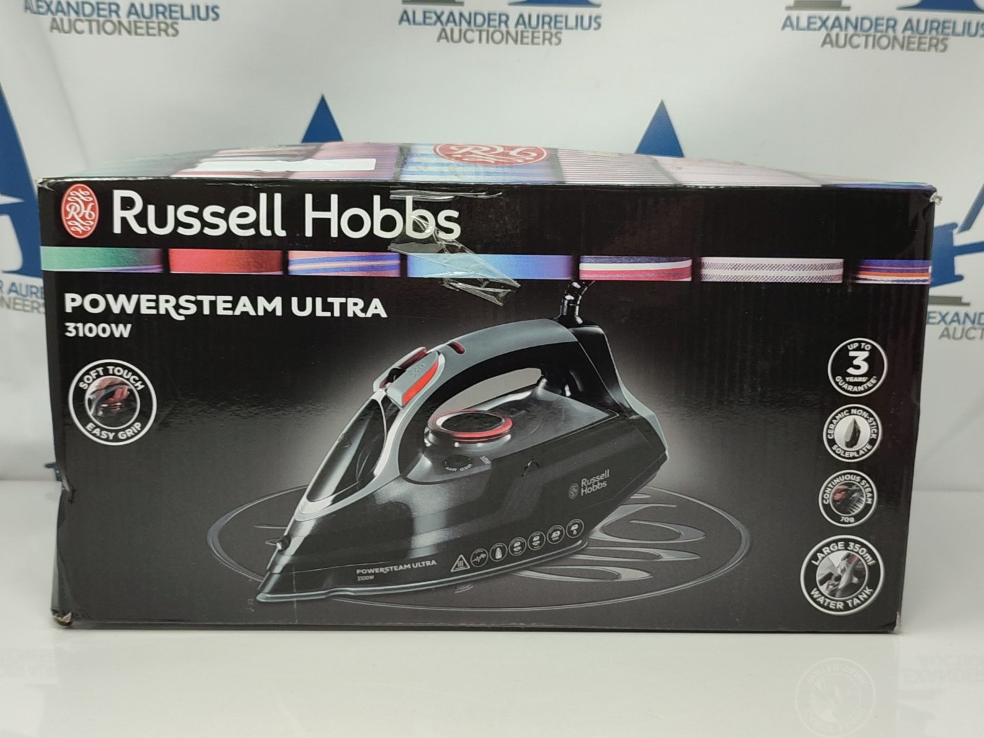 Russell Hobbs Powersteam Ultra 3100 W Vertical Steam Iron 20630 - Black and Grey - Bild 2 aus 3