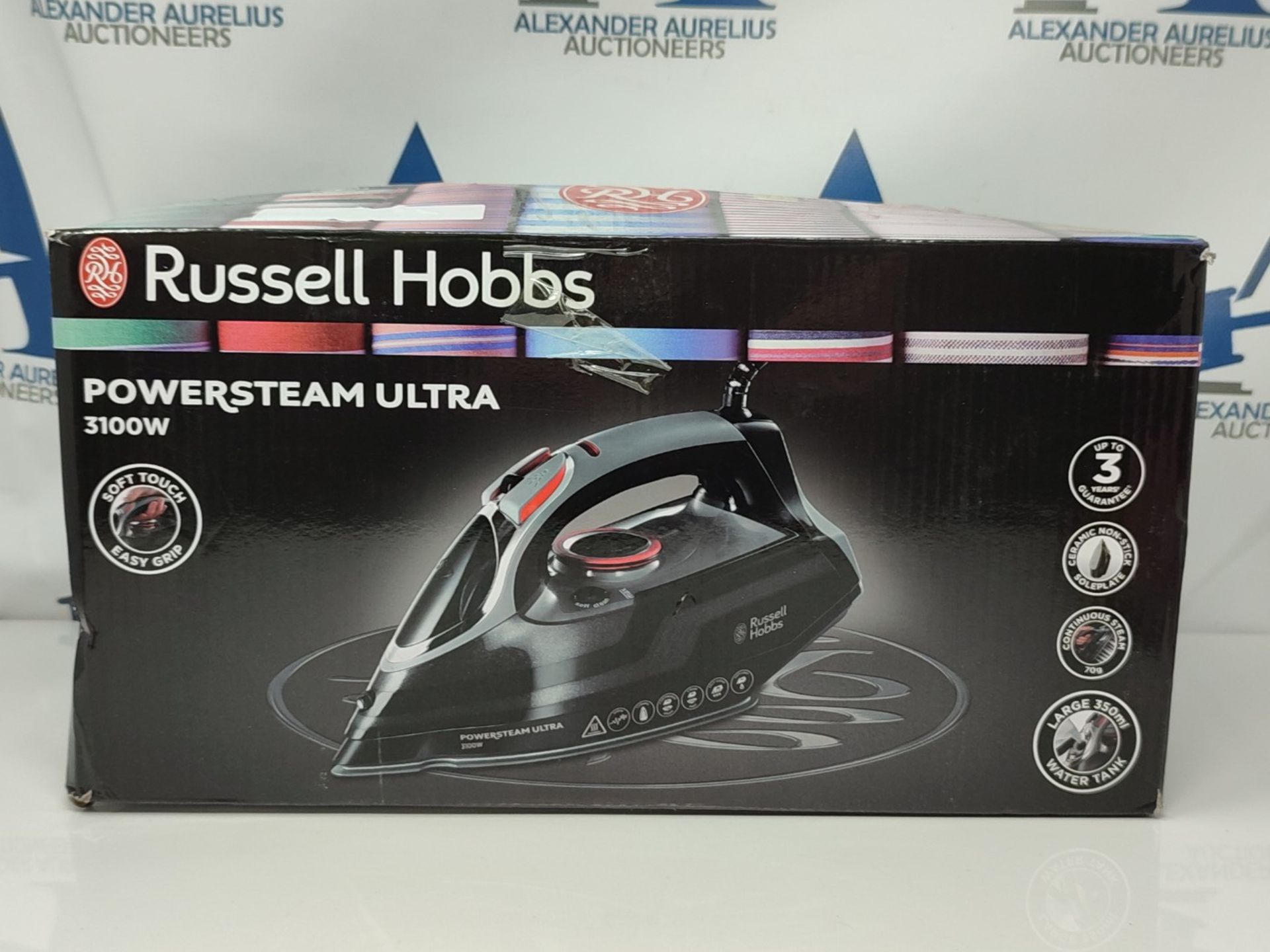 Russell Hobbs Powersteam Ultra 3100 W Vertical Steam Iron 20630 - Black and Grey - Image 2 of 3