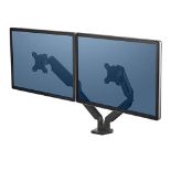 RRP £121.00 Fellowes Platinum Series Dual Arm VESA Mount for Monitor Upto 10 - 27-Inch,Black,80425