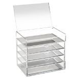 OSCO Acrylic 5 Drawer Chest with Flip-Up Lid