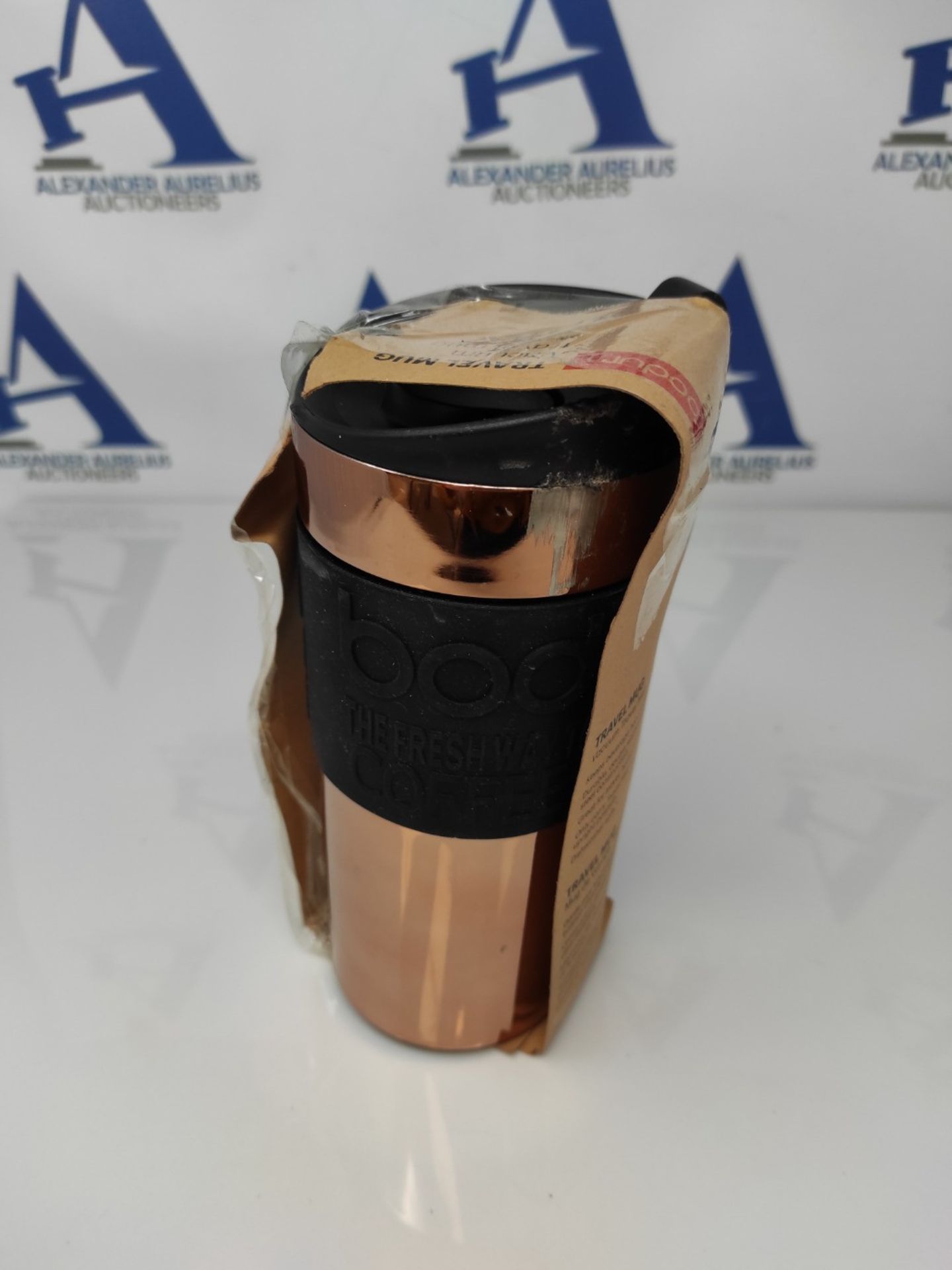 BODUM 11068-18S TRAVEL MUG Vacuum Travel Mug, 0.35 l, flip lid, copper - Bild 2 aus 3