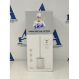 MR.SIGA Toilet Bowl Brush and Holder, Premium Quality, with Solid Handle and Durable B