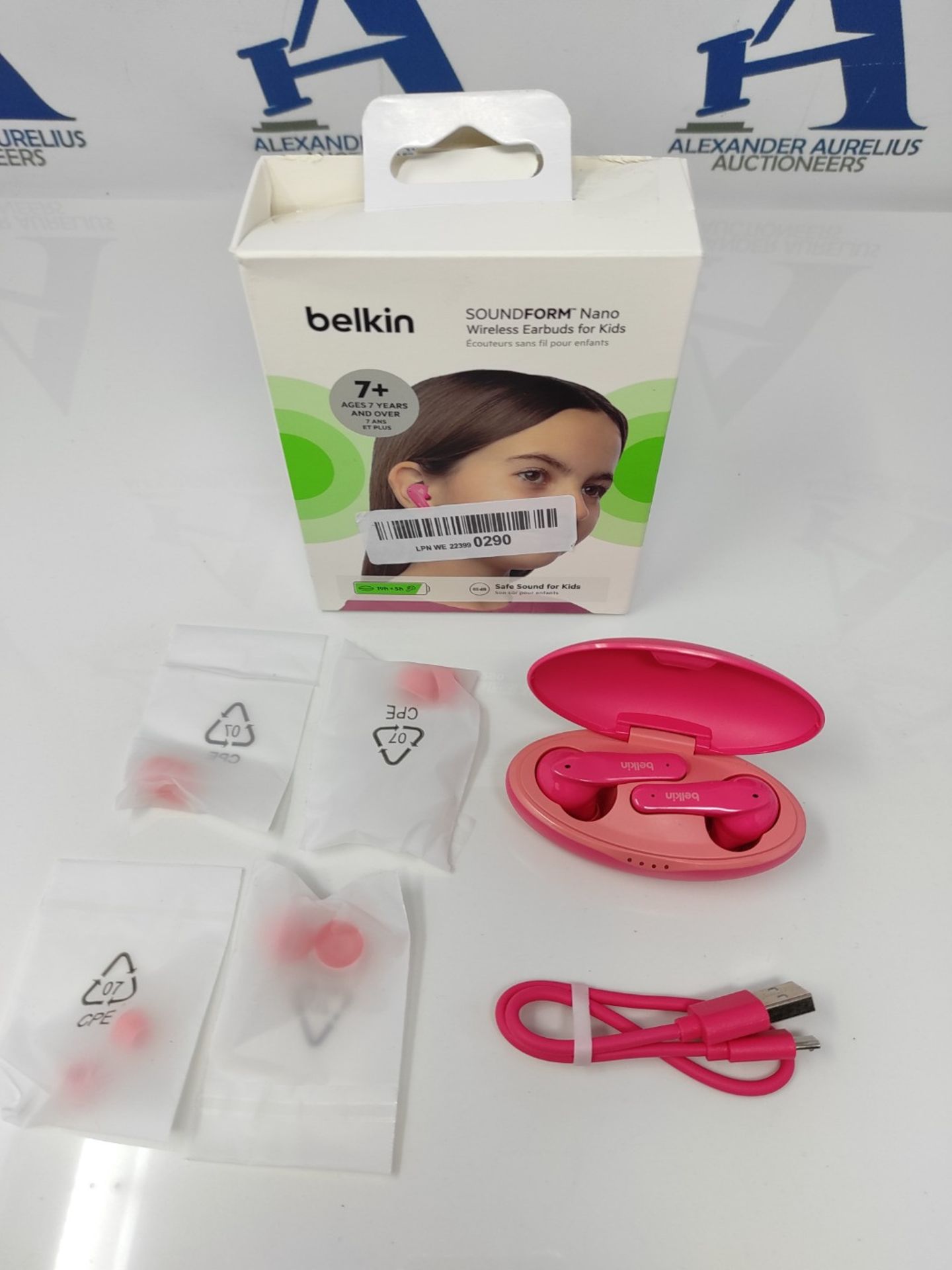 Belkin SOUNDFORM Nano, True Wireless Earbuds for Kids, 85dB Limit for Ear Protection, - Image 2 of 2