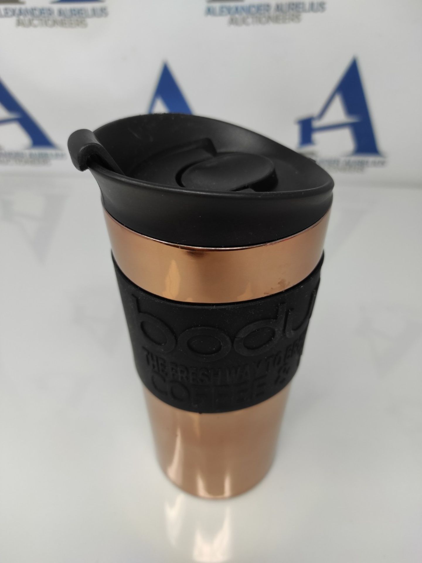 BODUM 11068-18S TRAVEL MUG Vacuum Travel Mug, 0.35 l, flip lid, copper - Bild 3 aus 3