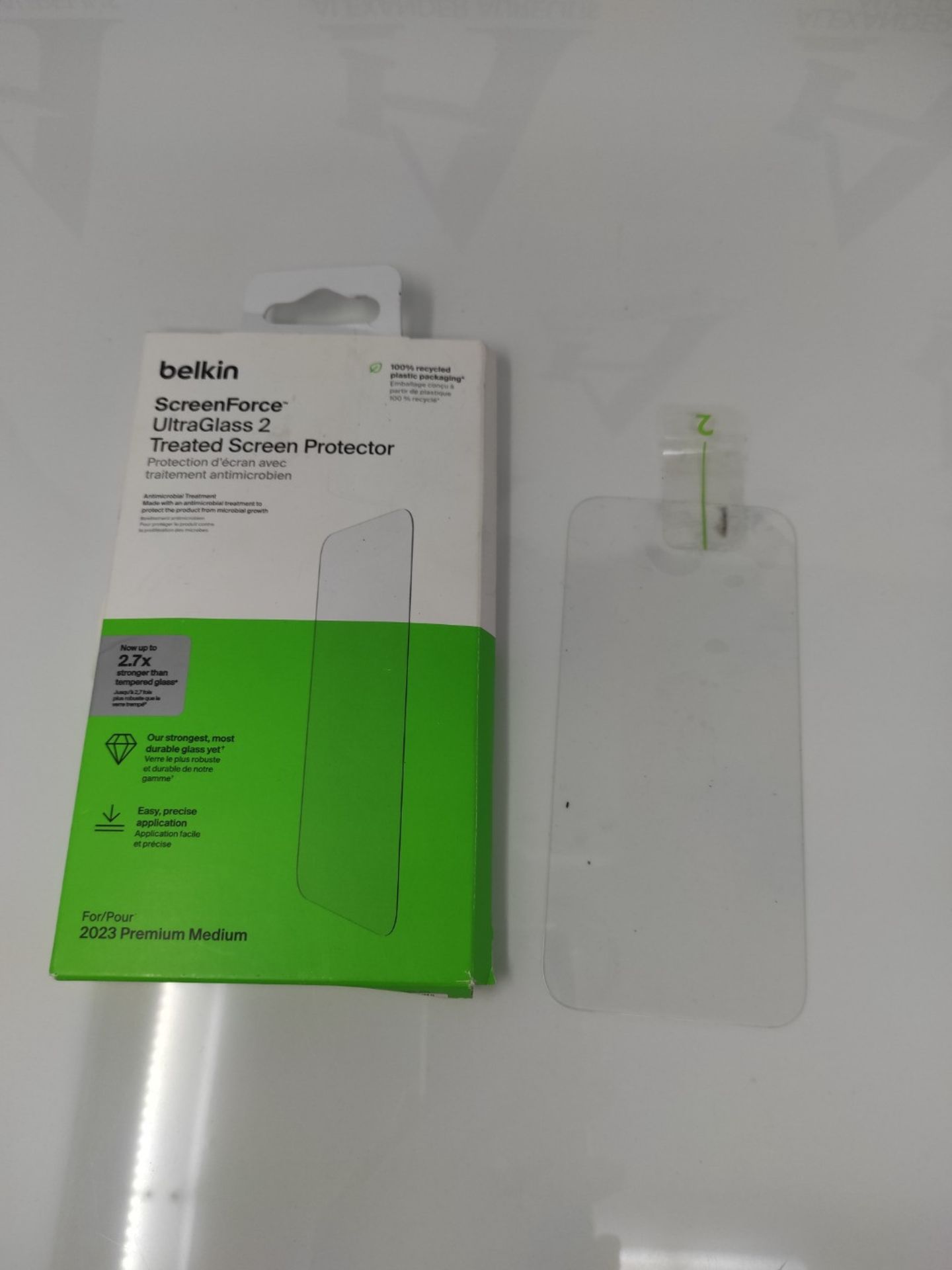 Belkin ScreenForce UltraGlass 2 Treated iPhone 15 Pro Screen Protector, Scratch-Resist - Bild 2 aus 2