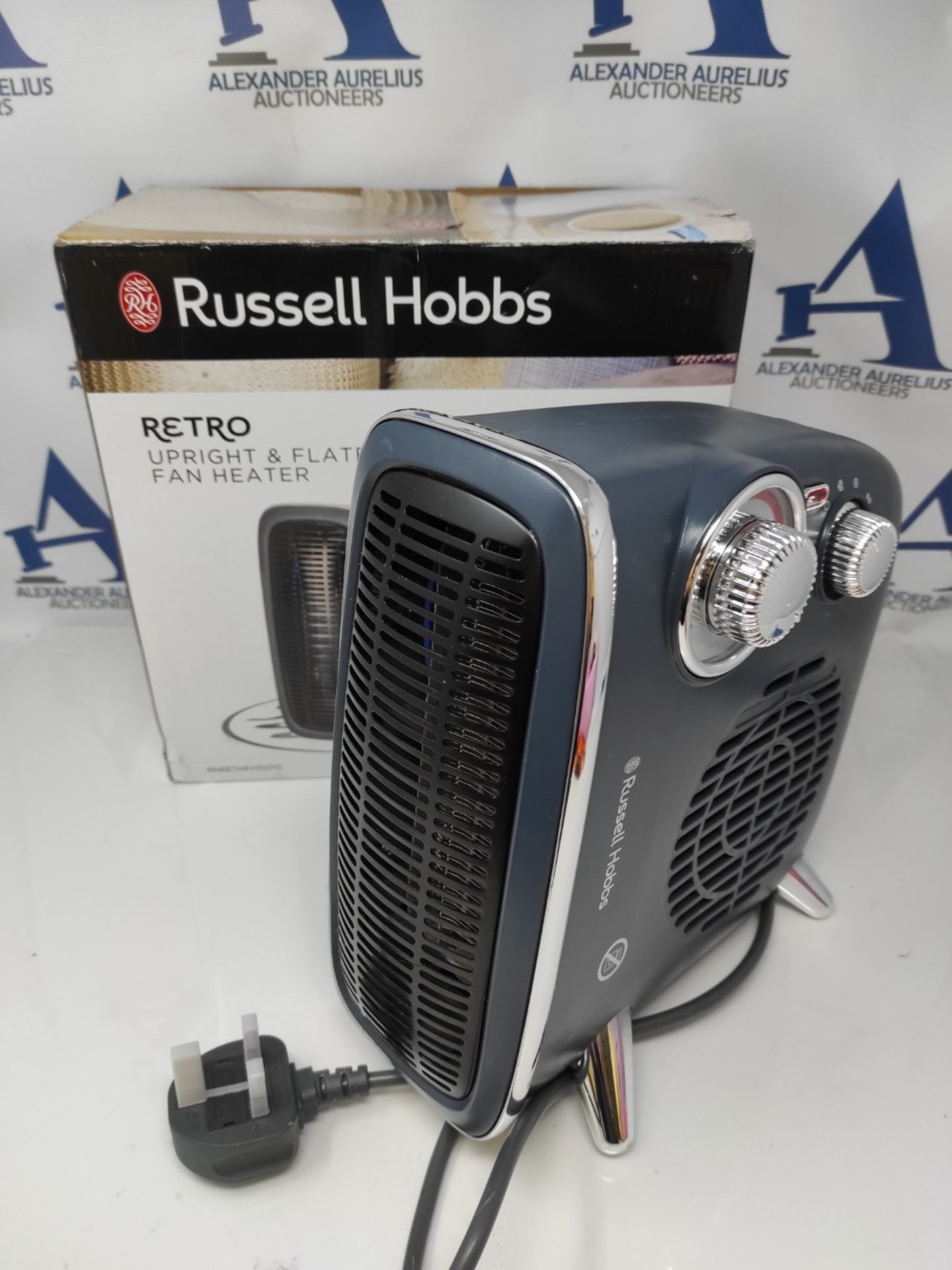 Russell Hobbs 1800W/1.8KW Electric Heater, Retro Horizontal/Vertical Fan Heater in Gre - Bild 2 aus 2