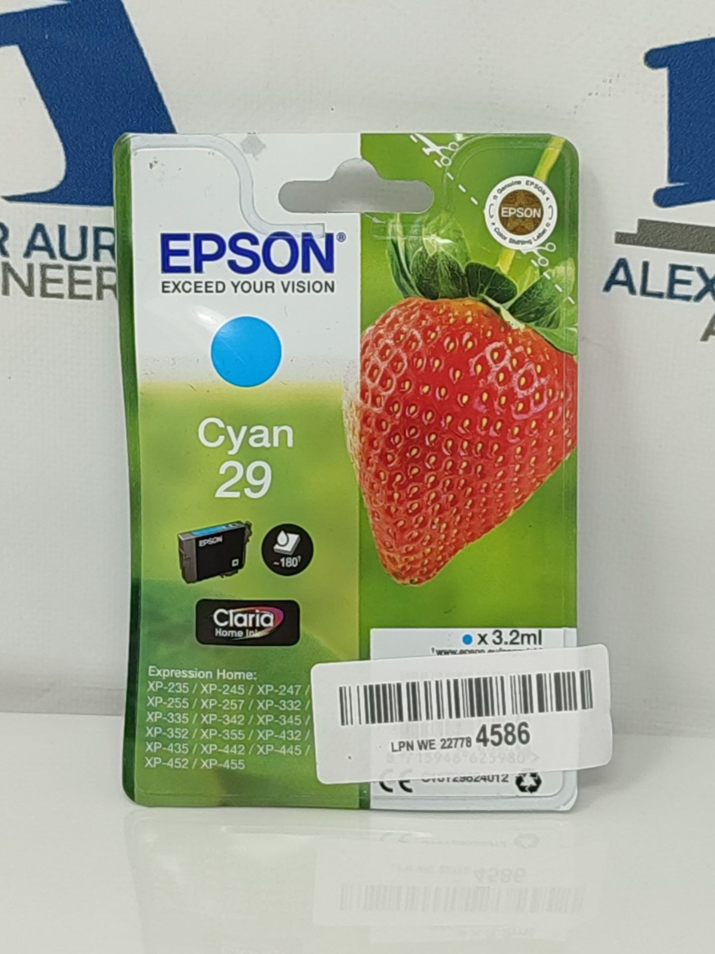 Epson 29 Cyan Strawberry Genuine, Claria Home Ink, Standard - Image 2 of 2