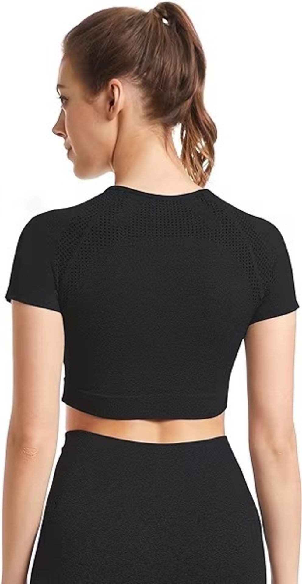 BRAND NEW Fashion Women's T Shirt Tops 2024 Crop Short Sleeve Women Light Blouses, Siz - Image 2 of 2