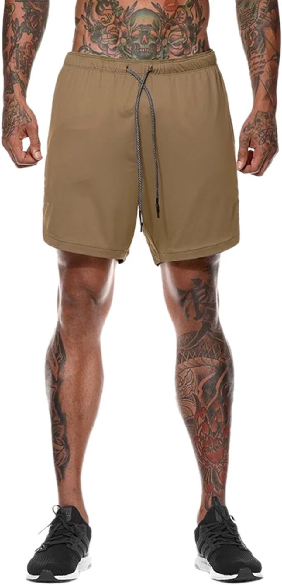 [NEW] Men's Workout Gym Shorts 2-in-1 Running Shorts Training Short with Inner Compres