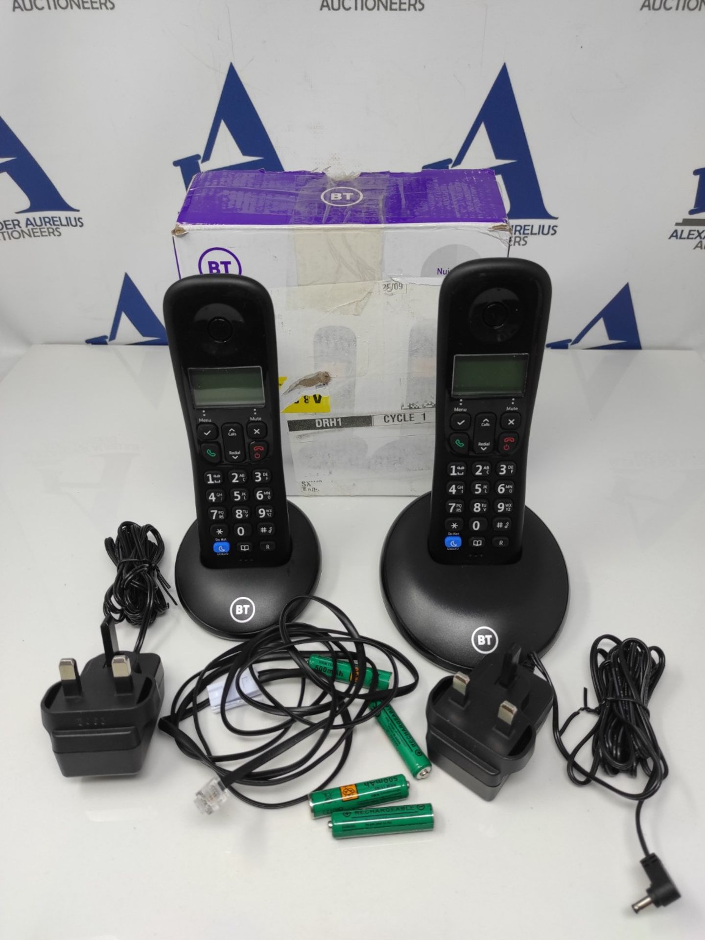 BT Everyday Cordless Landline House Phone with Basic Call Blocker, Twin Handset Pack - Image 2 of 2