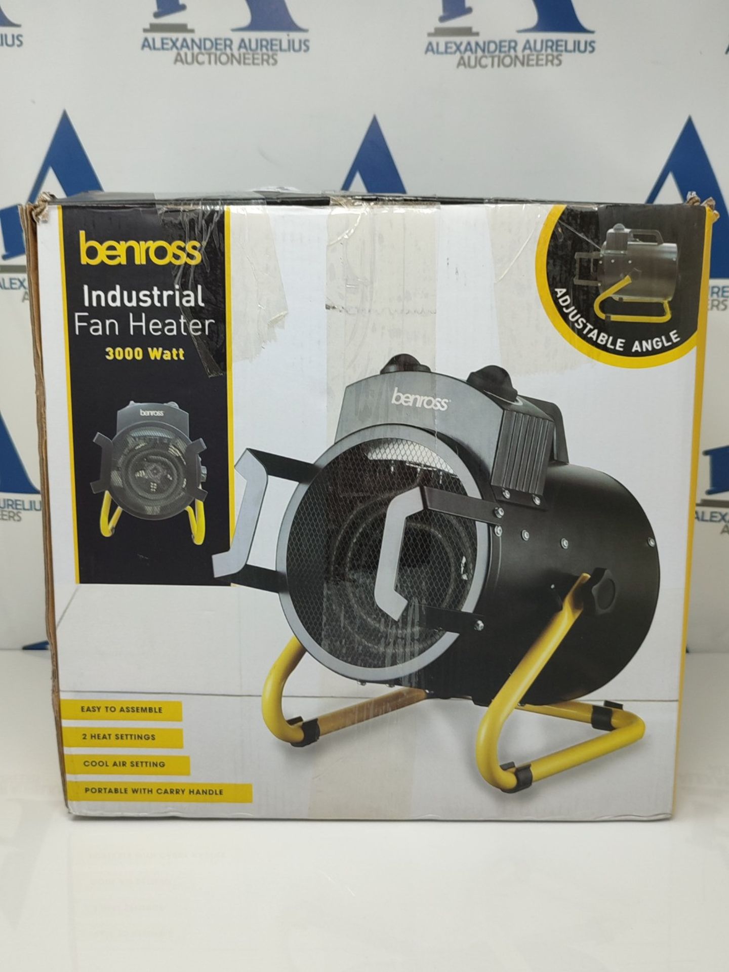 RRP £50.00 Benross 42450 3000W Industrial Fan Heater/Adjustable Thermostatic Control/Cool Air Set - Image 2 of 3