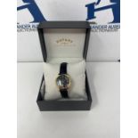 RRP £79.00 Rotary Ladies' Diamond Set Dial Black Leather Strap Watch