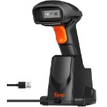 RRP £67.00 Tera [Pro Series] 1D 2D QR Wireless Barcode Scanner Bluetooth Extra Fast Long Transmis