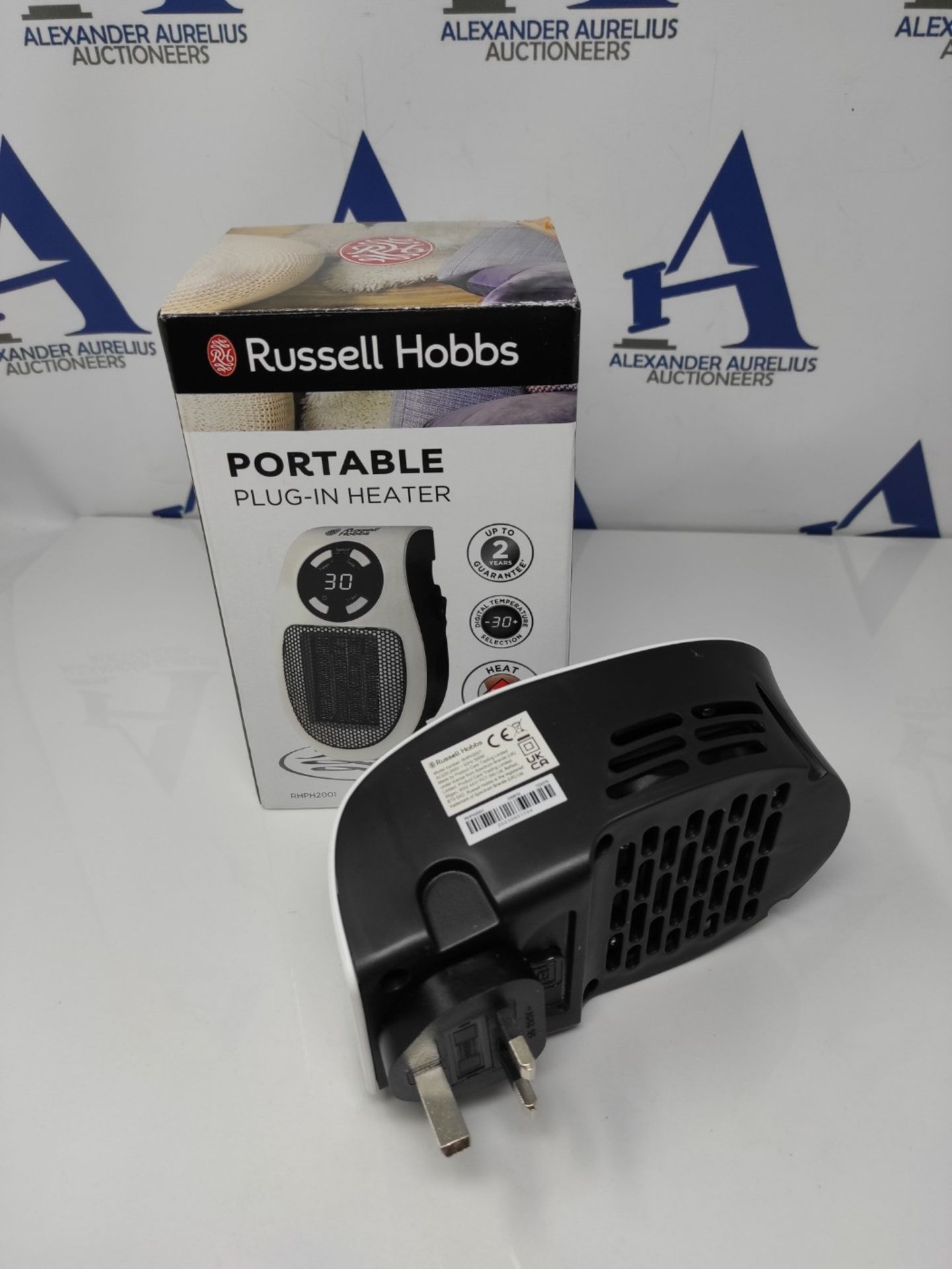 Russell Hobbs RHPH2001 500W Ceramic Plug Heater, Adjustable thermostat, 12 Hour Timer - Image 3 of 3