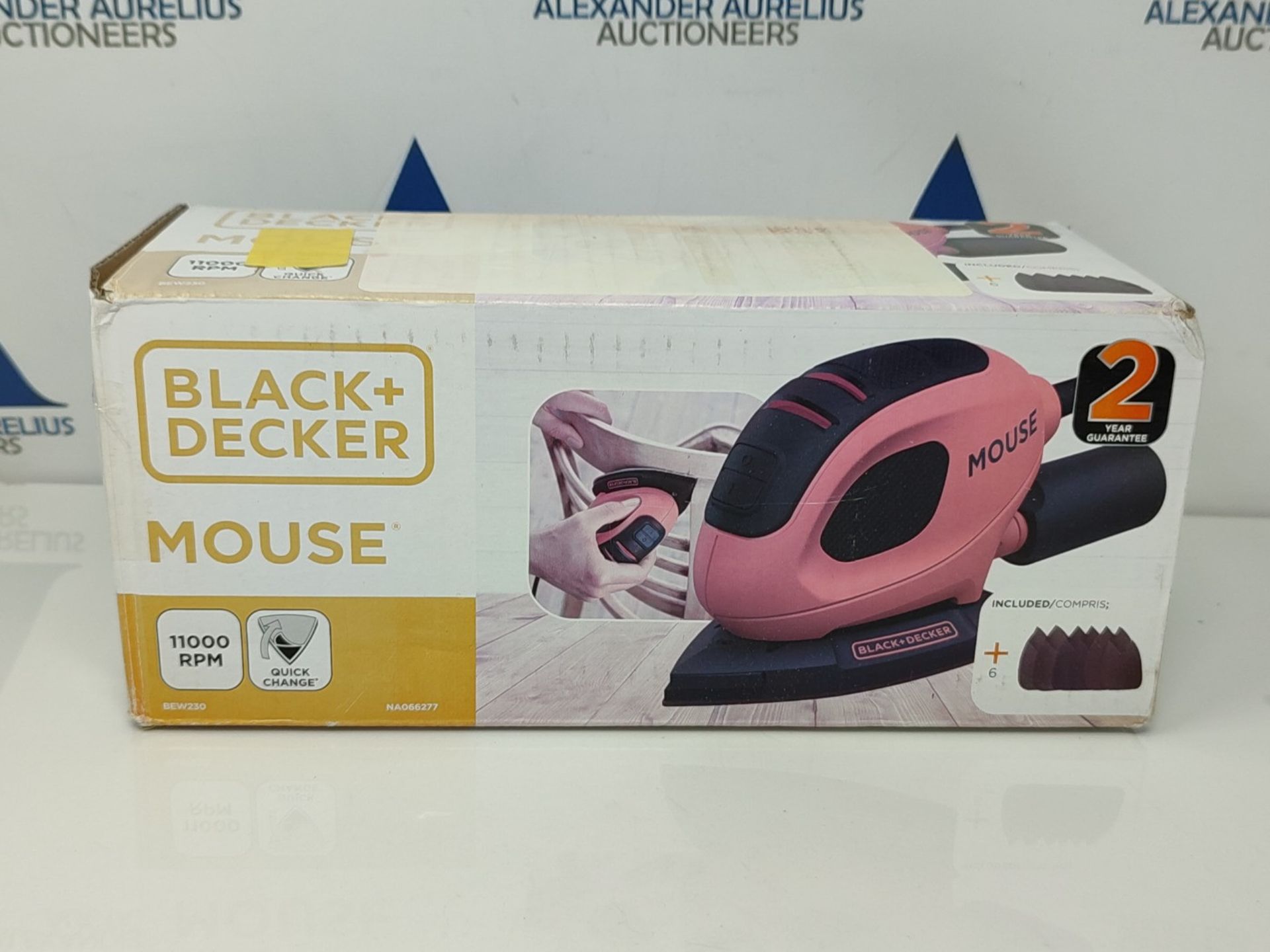 BLACK+DECKER 55 W Detail Mouse Electric Sander with 6 Sanding Sheets, BEW230-GB - Bild 2 aus 3