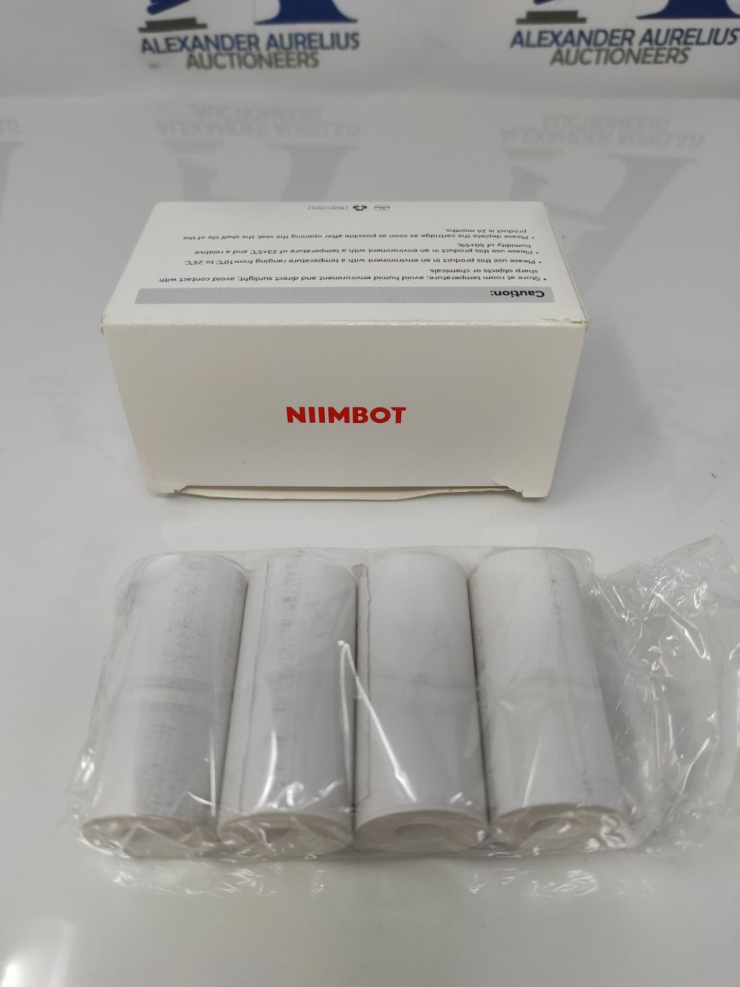 NIIMBOT Label Maker Tape for B1/B21/B3S, Black on White Thermal Sticker Paper 2''x2''